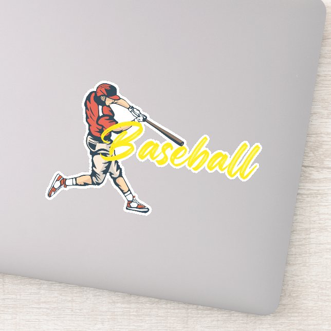 Sticker Joueur de baseball (Détail)
