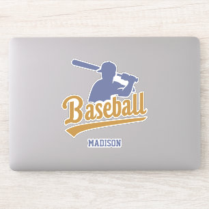 Sticker Joueur de baseball de nom personnalisé