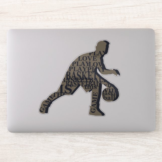 Sticker Joueur de basket-ball dribble (Ordinateur)