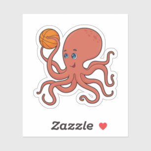 Sticker Joueur de basket-ball Octopus