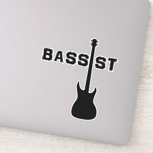 Sticker Joueur de basse basse Baid