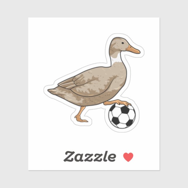 Sticker Joueur de football canard (Feuille)