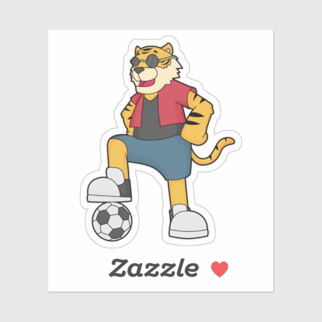 Sticker Joueur de football de Tiger (Feuille)