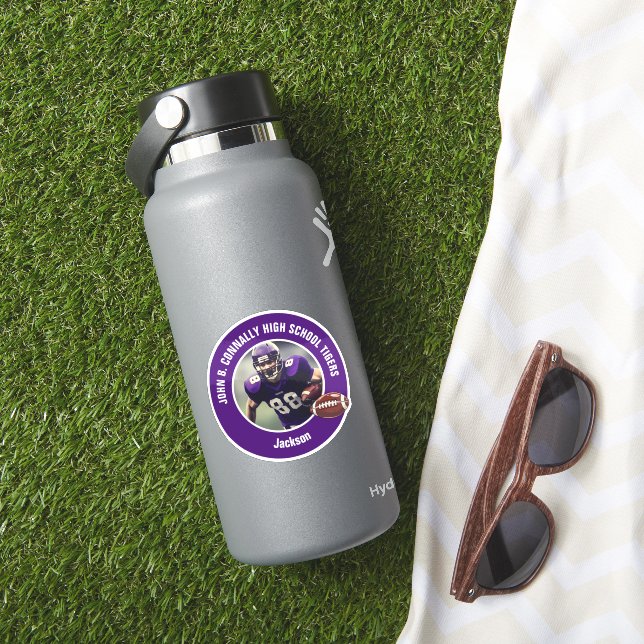 Sticker Joueur de football du lycée violet (HydroFlask Insitu)