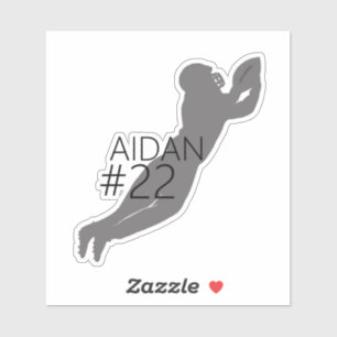 Sticker Joueur de football Silhouette personnalisée