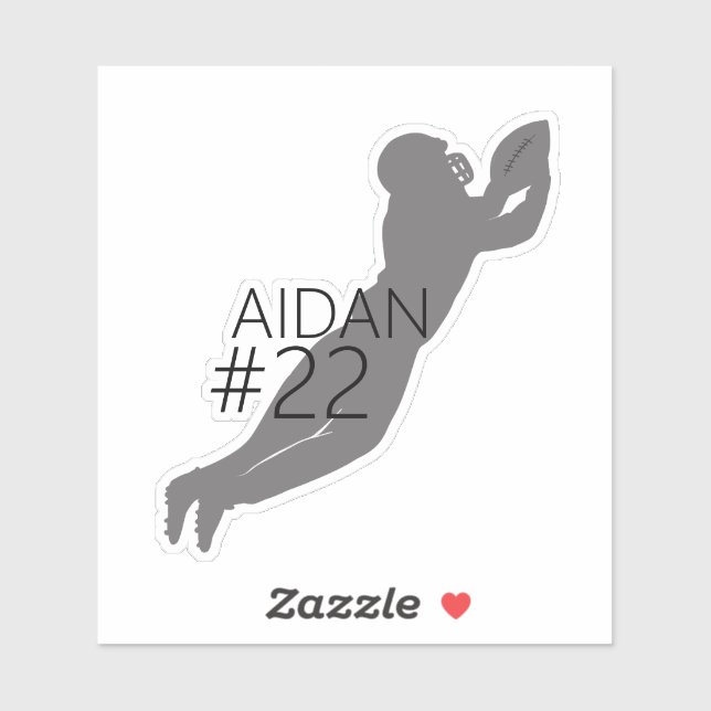 Sticker Joueur de football Silhouette personnalisée (Feuille)