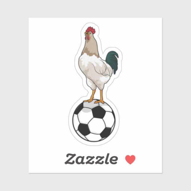 Sticker Joueur de soccer Rooster Soccer (Feuille)