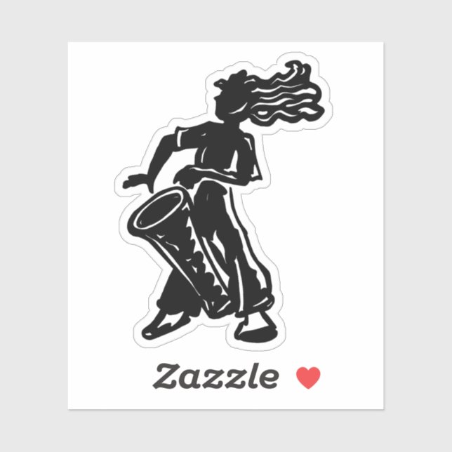 Sticker Joueur de tambours de New York Boogie Nights (Feuille)