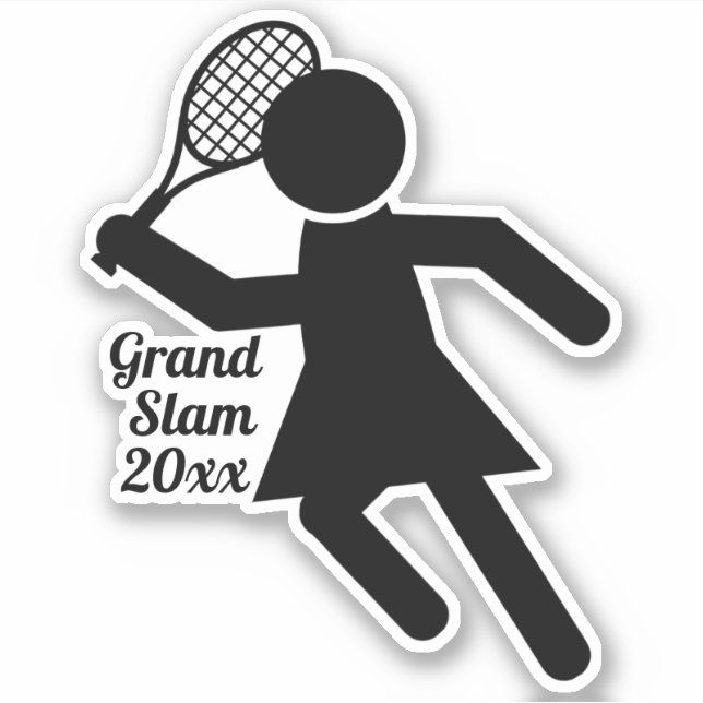 Sticker Joueuse de tennis féminin Sports (Devant)