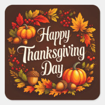 Sticker Jour bon thanksgiving foncé