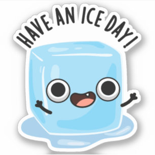 Sticker Jour De Glace Drôle Ice Cube Pun