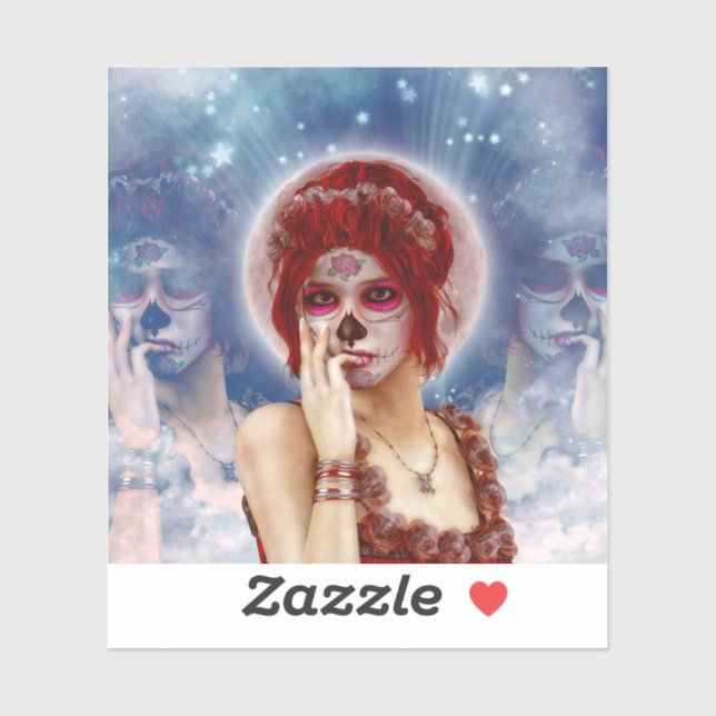 Sticker Jour De La Poupée De Sucre Morte (Feuille)