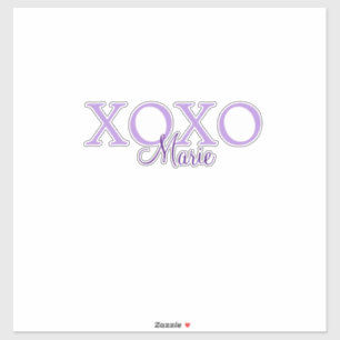 Sticker Jour de la Saint Valentin Xoxo ajouter nom pastel 