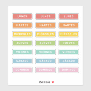Sticker Jour de la semaine (espagnol)