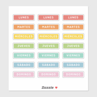 Sticker Jour de la semaine (espagnol)