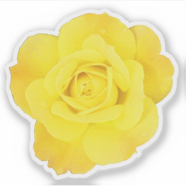 Sticker Jour de l'amitié Rose jaune Mariages Floral (Devant)