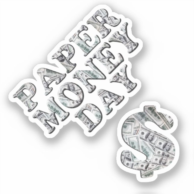Sticker Jour de l'argent papier (Recto)