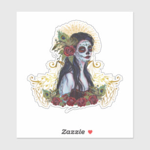 Sticker Jour de l'art des paons morts par Renee Lavoie