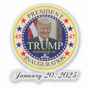 Sticker Jour de l'investiture du président Donald Trump 20