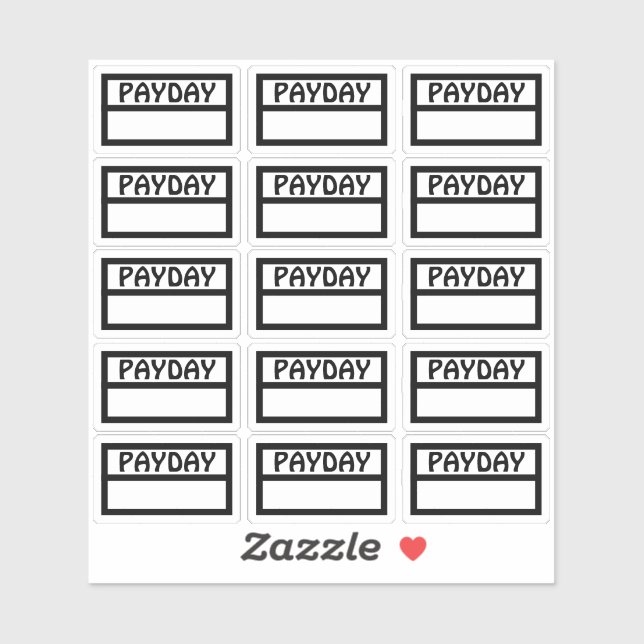 Sticker Jour de paie fonctionnel (Feuille)