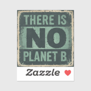 Sticker Jour des terres vintage - "Il n'y a pas de planète