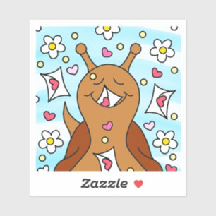 Sticker Jour des Valentines aux escargots   Vinyle