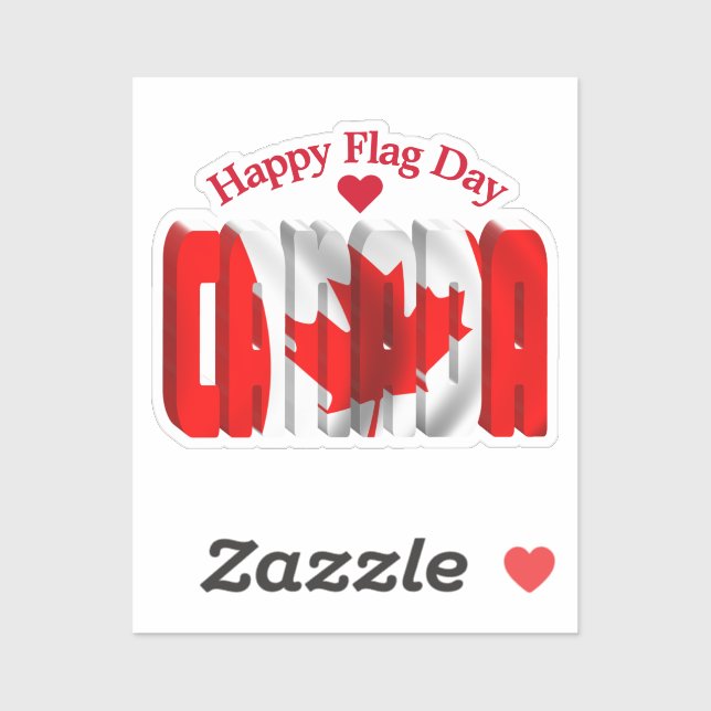 Sticker Jour du drapeau du Canada CANADA (Feuille)