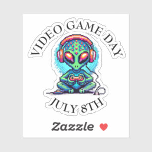 Sticker Jour du jeu vidéo   8 juillet