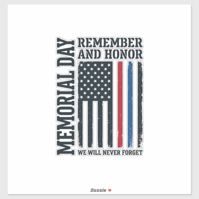 Sticker Jour du Souvenir Hommage et Tribut Vector Des (Feuille)
