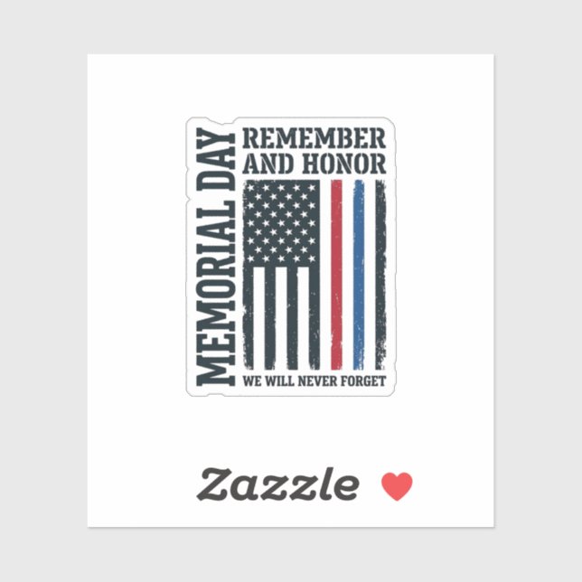 Sticker Jour du Souvenir Hommage et Tribut Vector Des (Feuille)