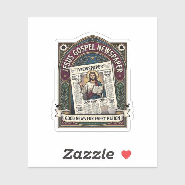 Sticker Journal de l'Évangile de Jésus Journal chrétien F (Feuille)