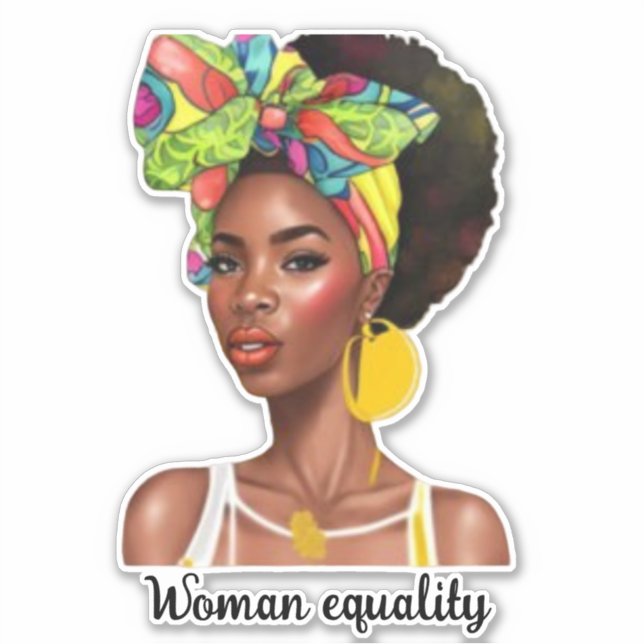 Sticker Journée de l'égalité des femmes afro-américaines (Devant)