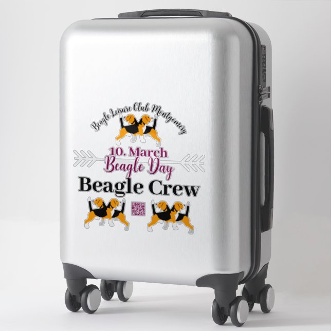Sticker Journée du Beagle Papier à lettres  (Sur valise)