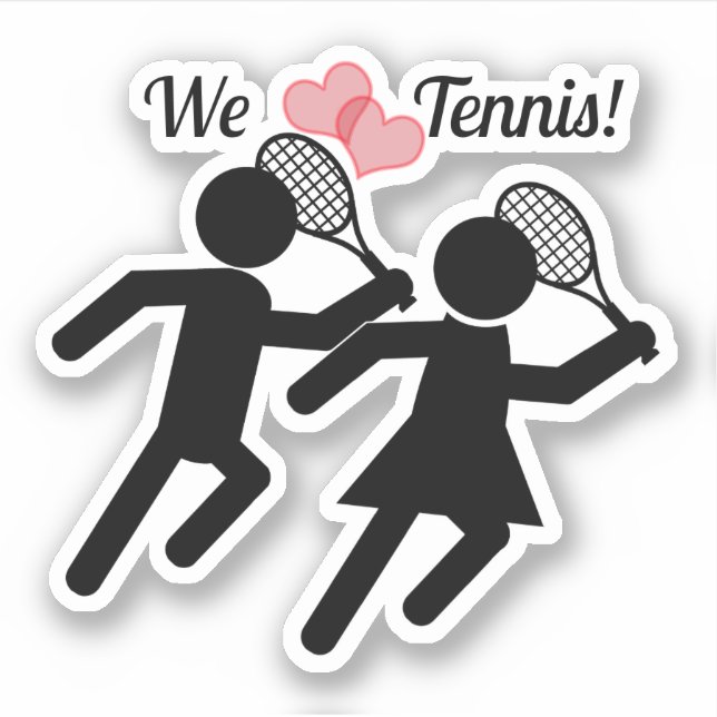 Sticker Journée Heureuse de Tennis (Devant)
