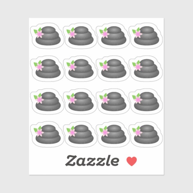 Sticker Journée Spa Pierres Zen Relaxation Planificateur B (Feuille)