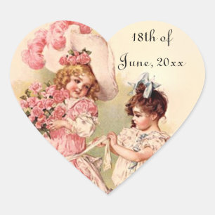 Sticker Jovely Vintage Victorian Mariages modes