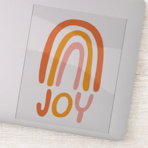 Sticker JOY Rainbow Pink Handlett