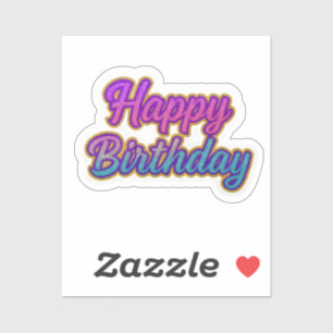 Sticker Joyeuse conception de typographie d'anniversaire e
