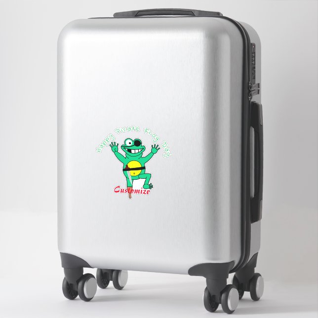Sticker Joyeuse Fête de la Grenouille Pirate Thunder_Cove (Sur valise)