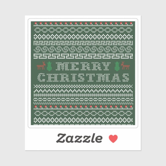 Sticker Joyeuse frontière de Noël (Feuille)