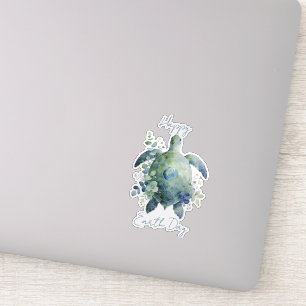 Sticker Joyeuse Journée de la Terre Dessin de Tortue