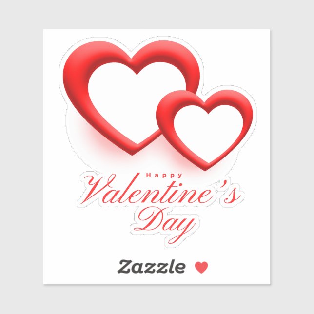 Sticker Joyeuse Saint-Valentin Cœur Amour Design-23540 (Feuille)