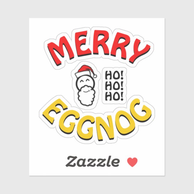 Sticker Joyeuses Fêtes de l'Eggnog – Blague de Noël sur le (Feuille)