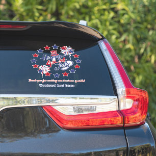 Sticker Joyeux 4 juillet Marque d'affaires Patriotic Jouer