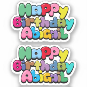 Sticker Joyeux anniversaire Abigail