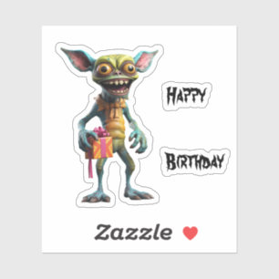 Sticker Joyeux anniversaire Gremlin
