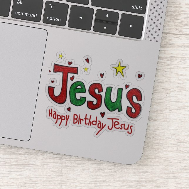 Sticker Joyeux anniversaire Jésus (Détail)
