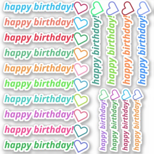 Sticker Joyeux Anniversaire Moderne Forme D Ensemble Zazzle Fr Sticker Joyeux Anniversaire Moderne Forme D Ensemble Zazzle Fr