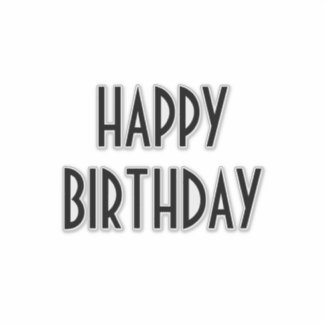 Sticker Joyeux Anniversaire Personnalisé Simple Minimalist