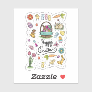 Sticker Joyeux art de Pâques